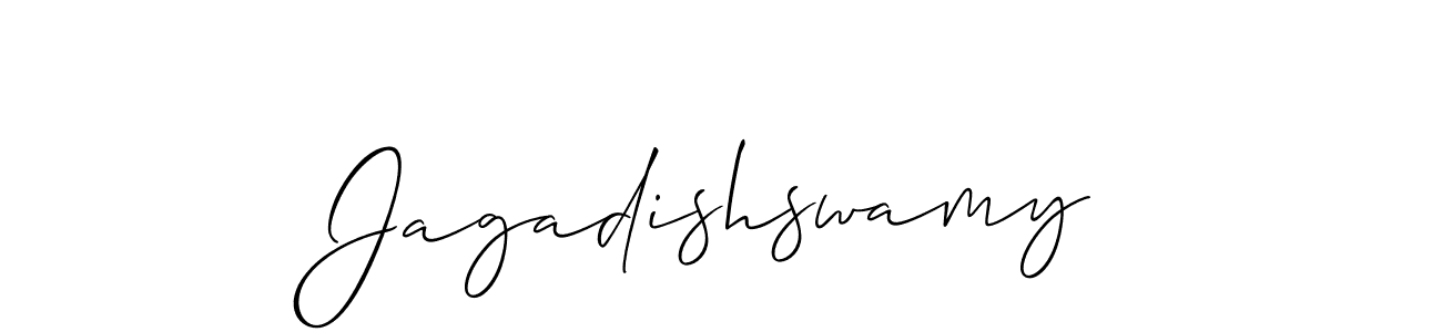 Use a signature maker to create a handwritten signature online. With this signature software, you can design (Allison_Script) your own signature for name Jagadishswamy. Jagadishswamy signature style 2 images and pictures png