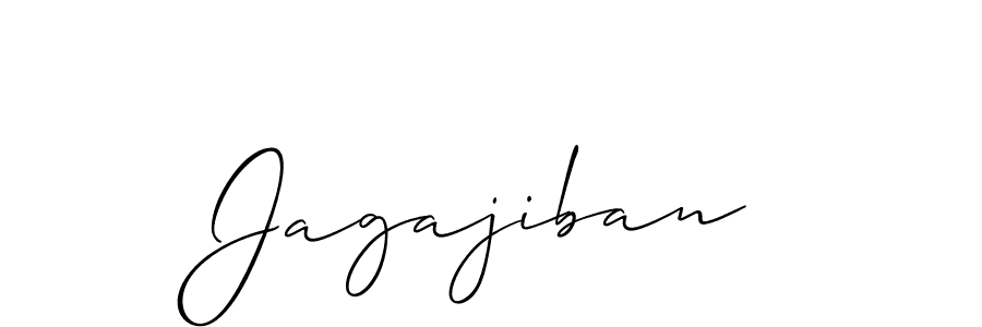 How to make Jagajiban name signature. Use Allison_Script style for creating short signs online. This is the latest handwritten sign. Jagajiban signature style 2 images and pictures png