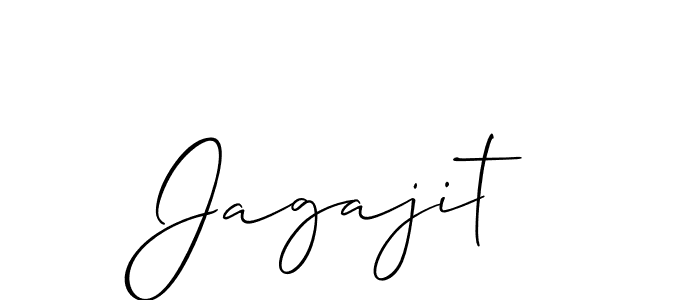 The best way (Allison_Script) to make a short signature is to pick only two or three words in your name. The name Jagajit include a total of six letters. For converting this name. Jagajit signature style 2 images and pictures png