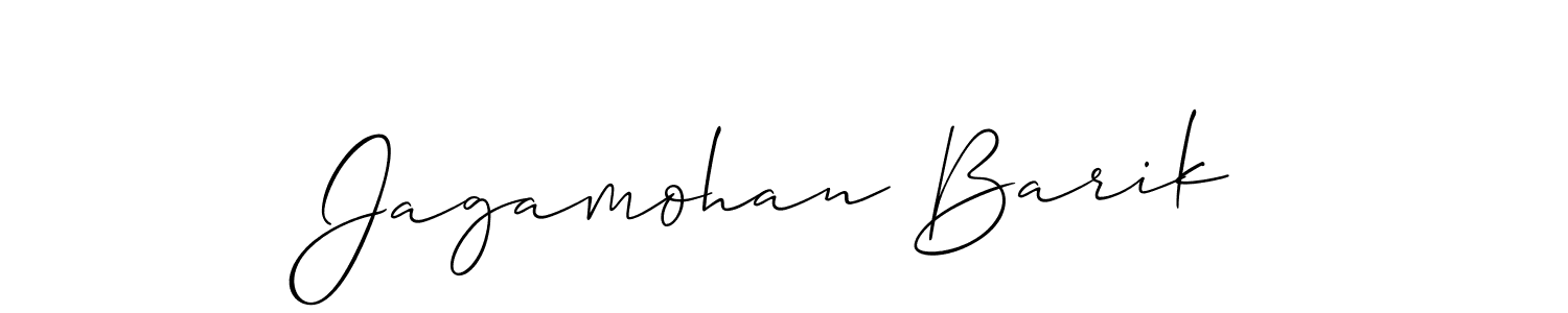 The best way (Allison_Script) to make a short signature is to pick only two or three words in your name. The name Jagamohan Barik include a total of six letters. For converting this name. Jagamohan Barik signature style 2 images and pictures png