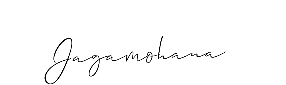 Use a signature maker to create a handwritten signature online. With this signature software, you can design (Allison_Script) your own signature for name Jagamohana. Jagamohana signature style 2 images and pictures png