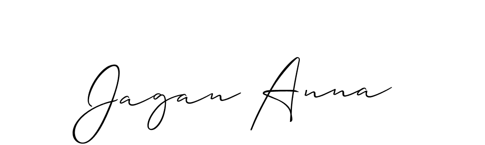 Allison_Script is a professional signature style that is perfect for those who want to add a touch of class to their signature. It is also a great choice for those who want to make their signature more unique. Get Jagan Anna name to fancy signature for free. Jagan Anna signature style 2 images and pictures png