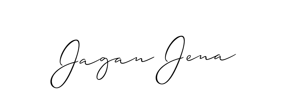 How to make Jagan Jena name signature. Use Allison_Script style for creating short signs online. This is the latest handwritten sign. Jagan Jena signature style 2 images and pictures png