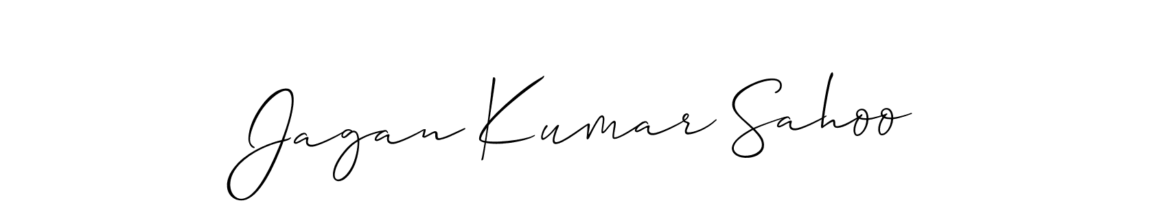 Allison_Script is a professional signature style that is perfect for those who want to add a touch of class to their signature. It is also a great choice for those who want to make their signature more unique. Get Jagan Kumar Sahoo name to fancy signature for free. Jagan Kumar Sahoo signature style 2 images and pictures png