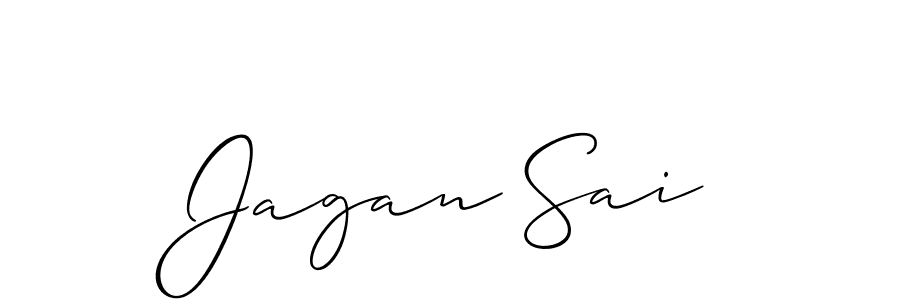 Create a beautiful signature design for name Jagan Sai. With this signature (Allison_Script) fonts, you can make a handwritten signature for free. Jagan Sai signature style 2 images and pictures png
