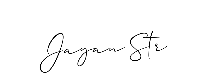 Create a beautiful signature design for name Jagan Str. With this signature (Allison_Script) fonts, you can make a handwritten signature for free. Jagan Str signature style 2 images and pictures png
