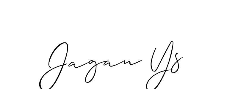 How to make Jagan Ys name signature. Use Allison_Script style for creating short signs online. This is the latest handwritten sign. Jagan Ys signature style 2 images and pictures png