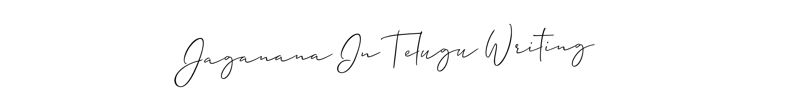 Create a beautiful signature design for name Jaganana In Telugu Writing. With this signature (Allison_Script) fonts, you can make a handwritten signature for free. Jaganana In Telugu Writing signature style 2 images and pictures png