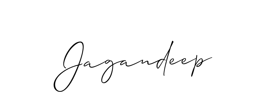 How to make Jagandeep name signature. Use Allison_Script style for creating short signs online. This is the latest handwritten sign. Jagandeep signature style 2 images and pictures png