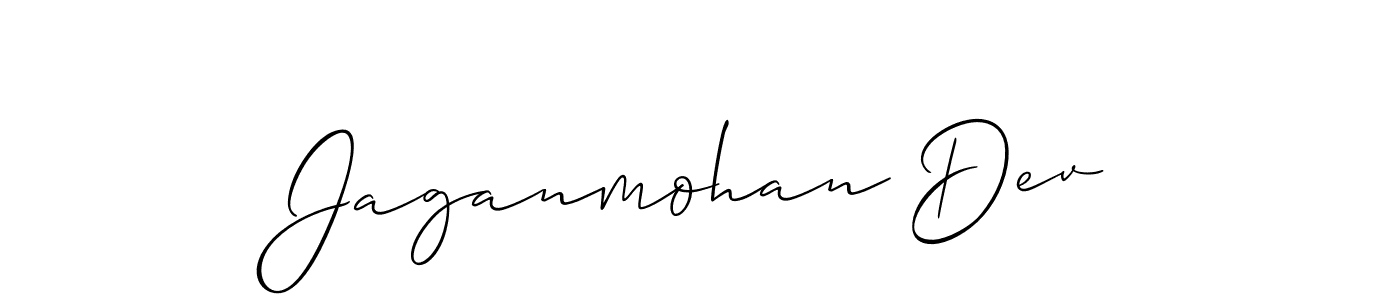 if you are searching for the best signature style for your name Jaganmohan Dev. so please give up your signature search. here we have designed multiple signature styles  using Allison_Script. Jaganmohan Dev signature style 2 images and pictures png