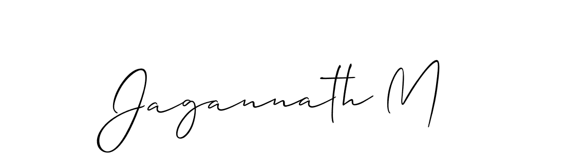 Make a beautiful signature design for name Jagannath M. With this signature (Allison_Script) style, you can create a handwritten signature for free. Jagannath M signature style 2 images and pictures png