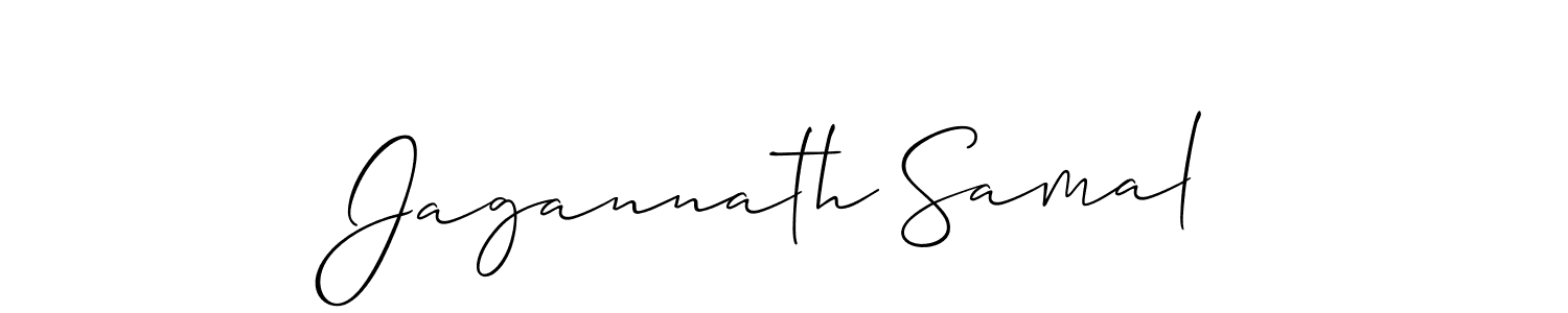 Allison_Script is a professional signature style that is perfect for those who want to add a touch of class to their signature. It is also a great choice for those who want to make their signature more unique. Get Jagannath Samal name to fancy signature for free. Jagannath Samal signature style 2 images and pictures png