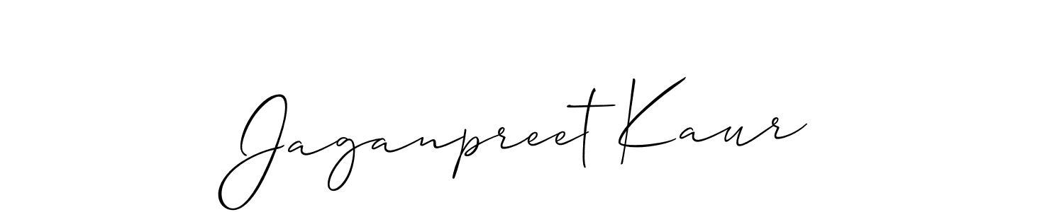 Design your own signature with our free online signature maker. With this signature software, you can create a handwritten (Allison_Script) signature for name Jaganpreet Kaur. Jaganpreet Kaur signature style 2 images and pictures png