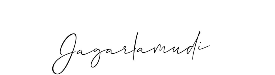 How to make Jagarlamudi signature? Allison_Script is a professional autograph style. Create handwritten signature for Jagarlamudi name. Jagarlamudi signature style 2 images and pictures png