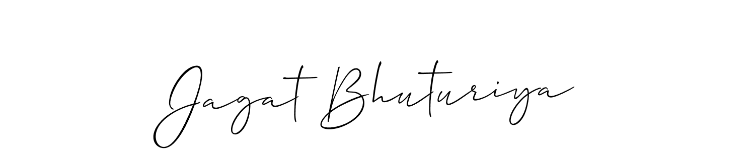 You should practise on your own different ways (Allison_Script) to write your name (Jagat Bhuturiya) in signature. don't let someone else do it for you. Jagat Bhuturiya signature style 2 images and pictures png