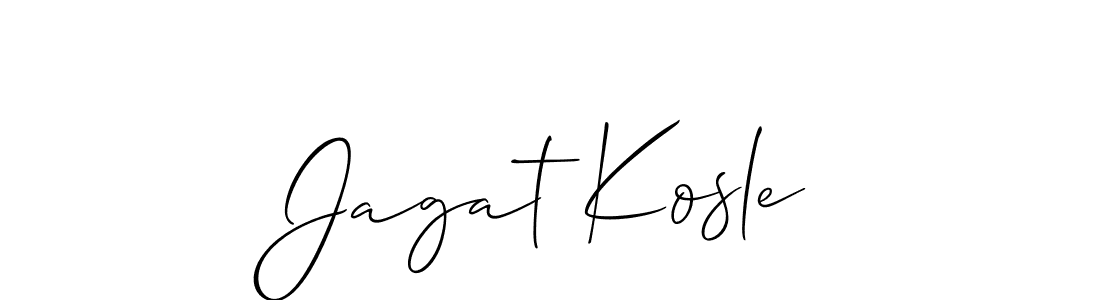 This is the best signature style for the Jagat Kosle name. Also you like these signature font (Allison_Script). Mix name signature. Jagat Kosle signature style 2 images and pictures png