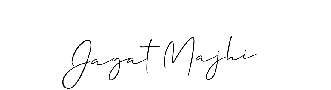 Use a signature maker to create a handwritten signature online. With this signature software, you can design (Allison_Script) your own signature for name Jagat Majhi. Jagat Majhi signature style 2 images and pictures png