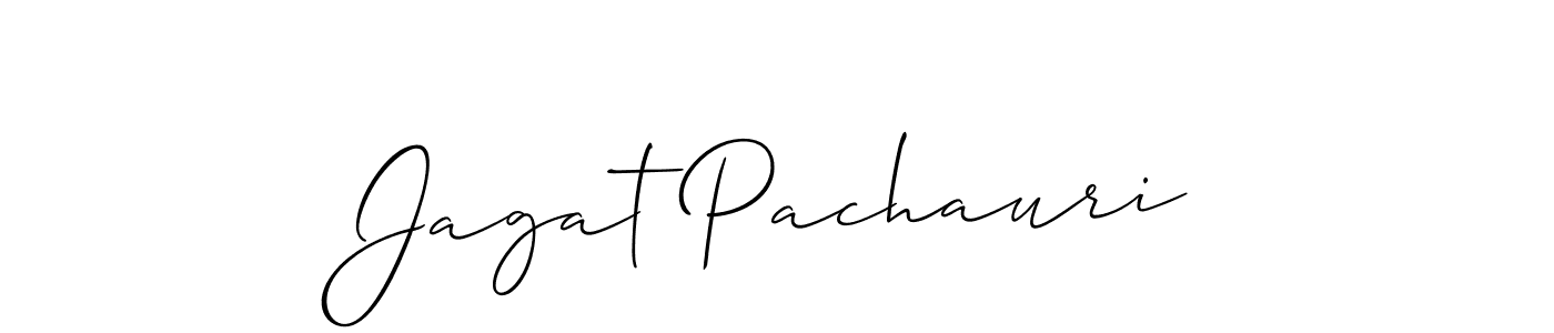 Similarly Allison_Script is the best handwritten signature design. Signature creator online .You can use it as an online autograph creator for name Jagat Pachauri. Jagat Pachauri signature style 2 images and pictures png