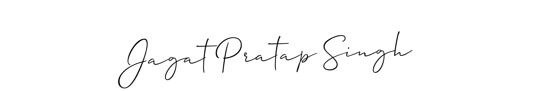 Make a beautiful signature design for name Jagat Pratap Singh. With this signature (Allison_Script) style, you can create a handwritten signature for free. Jagat Pratap Singh signature style 2 images and pictures png