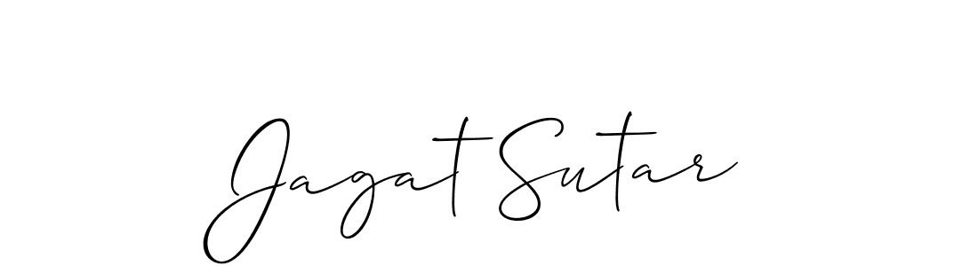 It looks lik you need a new signature style for name Jagat Sutar. Design unique handwritten (Allison_Script) signature with our free signature maker in just a few clicks. Jagat Sutar signature style 2 images and pictures png