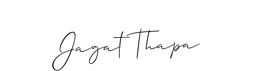 Jagat Thapa stylish signature style. Best Handwritten Sign (Allison_Script) for my name. Handwritten Signature Collection Ideas for my name Jagat Thapa. Jagat Thapa signature style 2 images and pictures png