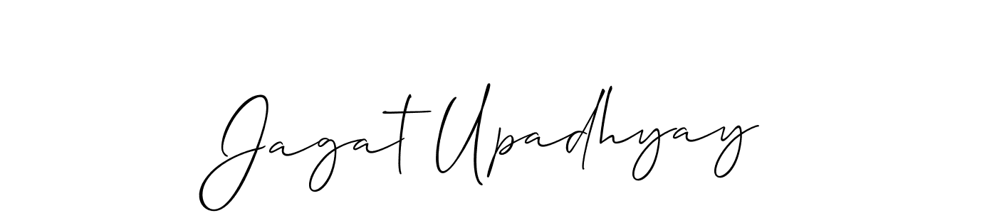 Also You can easily find your signature by using the search form. We will create Jagat Upadhyay name handwritten signature images for you free of cost using Allison_Script sign style. Jagat Upadhyay signature style 2 images and pictures png