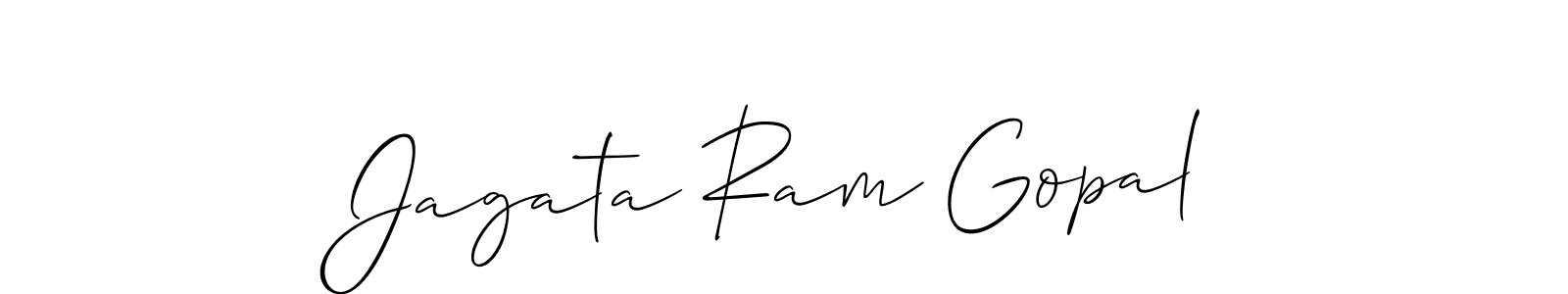 Use a signature maker to create a handwritten signature online. With this signature software, you can design (Allison_Script) your own signature for name Jagata Ram Gopal. Jagata Ram Gopal signature style 2 images and pictures png