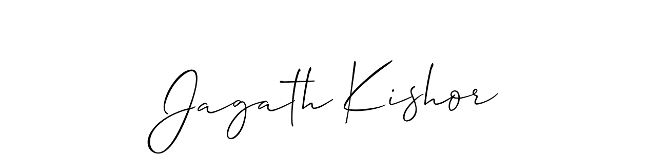 Create a beautiful signature design for name Jagath Kishor. With this signature (Allison_Script) fonts, you can make a handwritten signature for free. Jagath Kishor signature style 2 images and pictures png