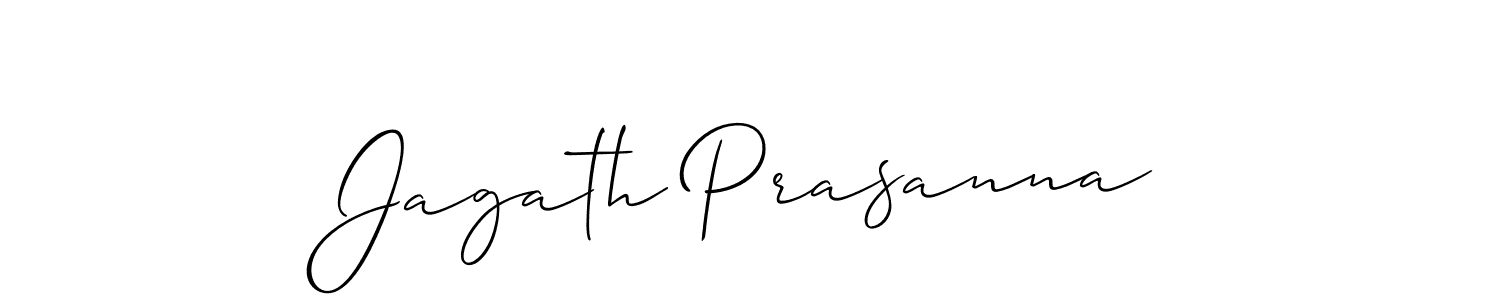 Make a beautiful signature design for name Jagath Prasanna. With this signature (Allison_Script) style, you can create a handwritten signature for free. Jagath Prasanna signature style 2 images and pictures png