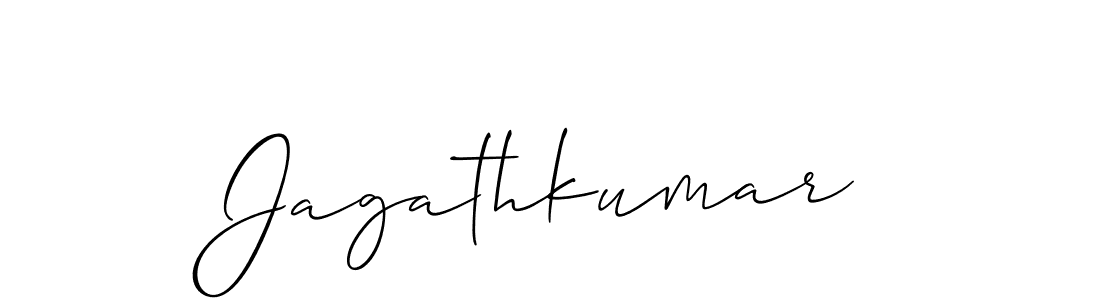 Design your own signature with our free online signature maker. With this signature software, you can create a handwritten (Allison_Script) signature for name Jagathkumar. Jagathkumar signature style 2 images and pictures png