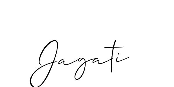 Create a beautiful signature design for name Jagati. With this signature (Allison_Script) fonts, you can make a handwritten signature for free. Jagati signature style 2 images and pictures png