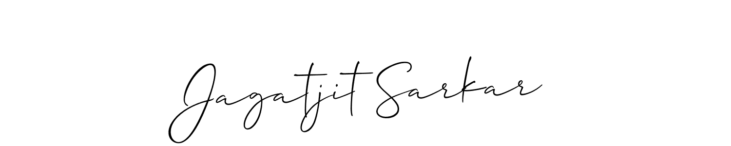 Make a beautiful signature design for name Jagatjit Sarkar. With this signature (Allison_Script) style, you can create a handwritten signature for free. Jagatjit Sarkar signature style 2 images and pictures png
