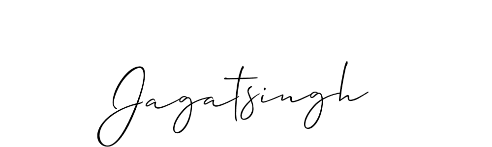 How to make Jagatsingh name signature. Use Allison_Script style for creating short signs online. This is the latest handwritten sign. Jagatsingh signature style 2 images and pictures png