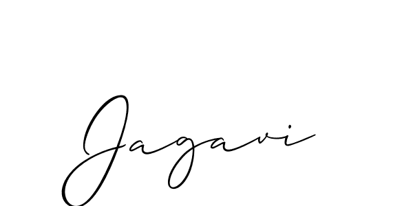 Use a signature maker to create a handwritten signature online. With this signature software, you can design (Allison_Script) your own signature for name Jagavi. Jagavi signature style 2 images and pictures png