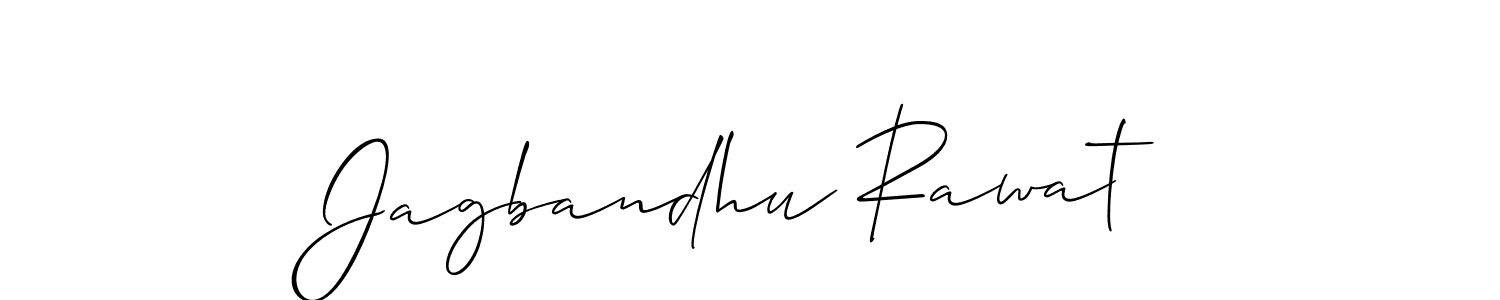 Make a beautiful signature design for name Jagbandhu Rawat. With this signature (Allison_Script) style, you can create a handwritten signature for free. Jagbandhu Rawat signature style 2 images and pictures png
