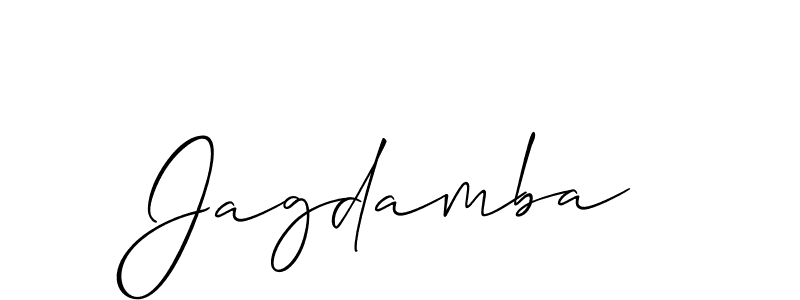 How to make Jagdamba signature? Allison_Script is a professional autograph style. Create handwritten signature for Jagdamba name. Jagdamba signature style 2 images and pictures png