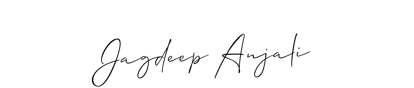 Jagdeep Anjali stylish signature style. Best Handwritten Sign (Allison_Script) for my name. Handwritten Signature Collection Ideas for my name Jagdeep Anjali. Jagdeep Anjali signature style 2 images and pictures png