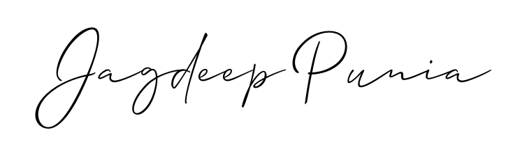 Create an unforgettable impression when signing with Jagdeep Punia name styled in Allison_Script typography. 100% free online generator. Jagdeep Punia signature style 2 images and pictures png