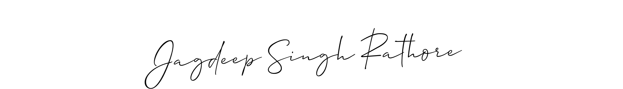 Create a beautiful signature design for name Jagdeep Singh Rathore. With this signature (Allison_Script) fonts, you can make a handwritten signature for free. Jagdeep Singh Rathore signature style 2 images and pictures png