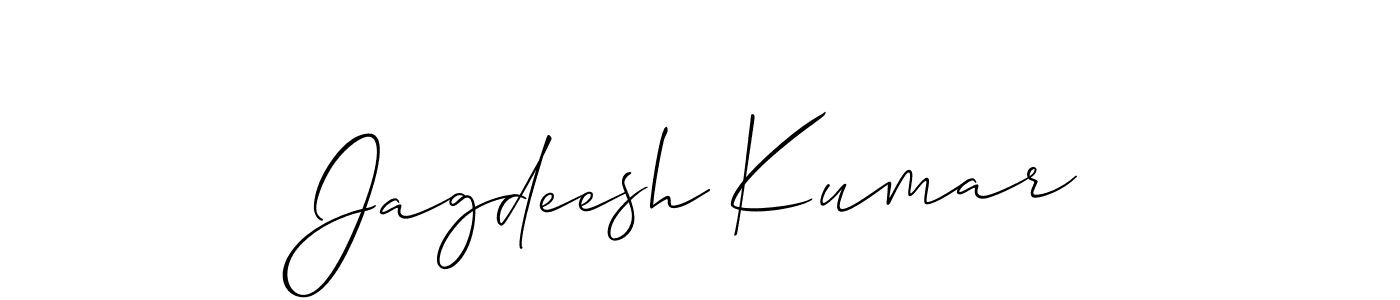 Also we have Jagdeesh Kumar name is the best signature style. Create professional handwritten signature collection using Allison_Script autograph style. Jagdeesh Kumar signature style 2 images and pictures png