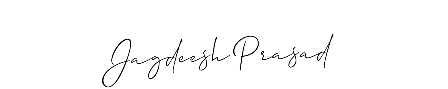 It looks lik you need a new signature style for name Jagdeesh Prasad. Design unique handwritten (Allison_Script) signature with our free signature maker in just a few clicks. Jagdeesh Prasad signature style 2 images and pictures png