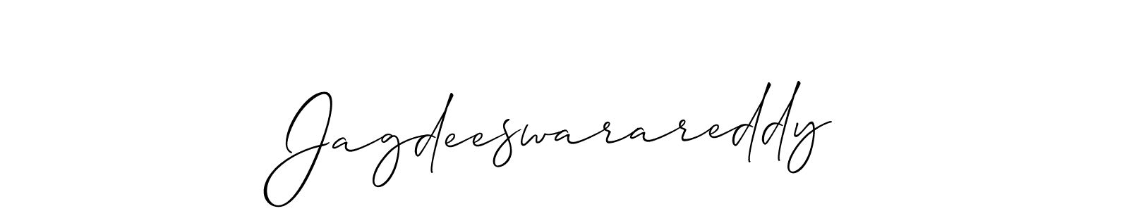 How to make Jagdeeswarareddy name signature. Use Allison_Script style for creating short signs online. This is the latest handwritten sign. Jagdeeswarareddy signature style 2 images and pictures png