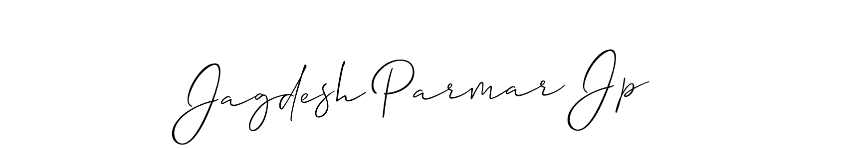 How to make Jagdesh Parmar Jp name signature. Use Allison_Script style for creating short signs online. This is the latest handwritten sign. Jagdesh Parmar Jp signature style 2 images and pictures png