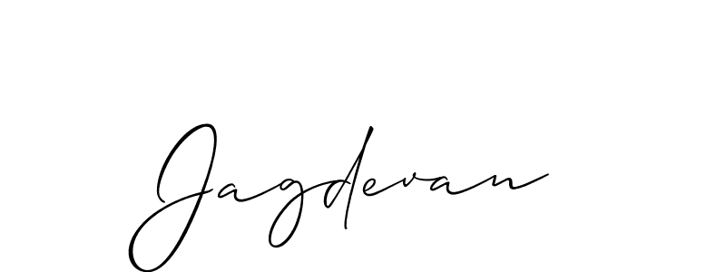 Use a signature maker to create a handwritten signature online. With this signature software, you can design (Allison_Script) your own signature for name Jagdevan. Jagdevan signature style 2 images and pictures png