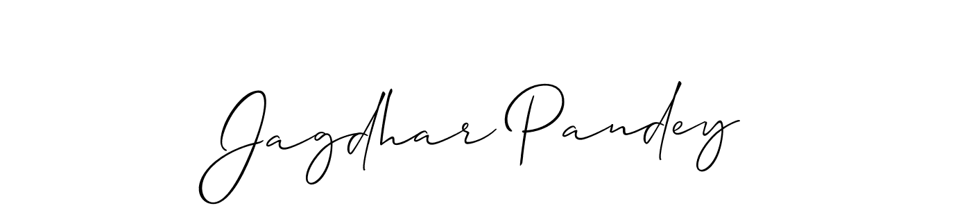Use a signature maker to create a handwritten signature online. With this signature software, you can design (Allison_Script) your own signature for name Jagdhar Pandey. Jagdhar Pandey signature style 2 images and pictures png