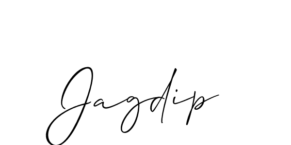 How to make Jagdip name signature. Use Allison_Script style for creating short signs online. This is the latest handwritten sign. Jagdip signature style 2 images and pictures png
