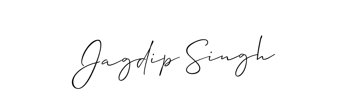 Create a beautiful signature design for name Jagdip Singh. With this signature (Allison_Script) fonts, you can make a handwritten signature for free. Jagdip Singh signature style 2 images and pictures png
