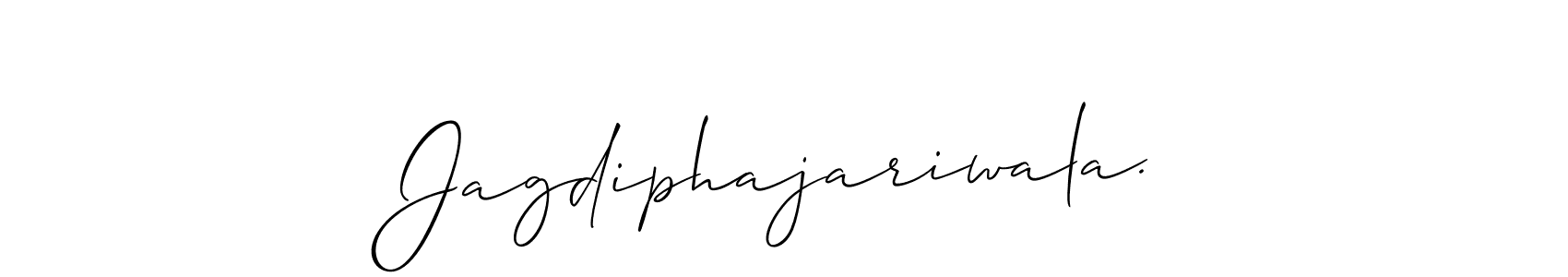 The best way (Allison_Script) to make a short signature is to pick only two or three words in your name. The name Jagdiphajariwala. include a total of six letters. For converting this name. Jagdiphajariwala. signature style 2 images and pictures png