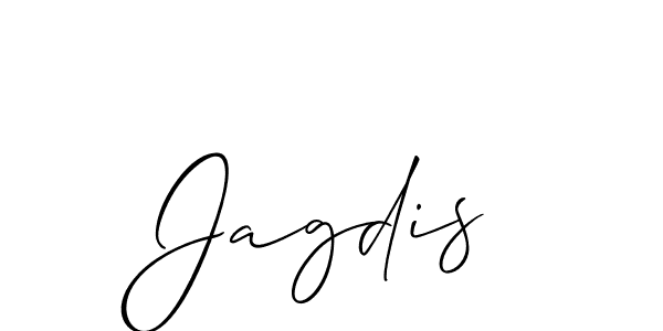 The best way (Allison_Script) to make a short signature is to pick only two or three words in your name. The name Jagdis include a total of six letters. For converting this name. Jagdis signature style 2 images and pictures png