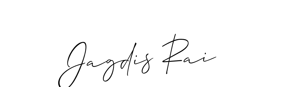 How to make Jagdis Rai signature? Allison_Script is a professional autograph style. Create handwritten signature for Jagdis Rai name. Jagdis Rai signature style 2 images and pictures png